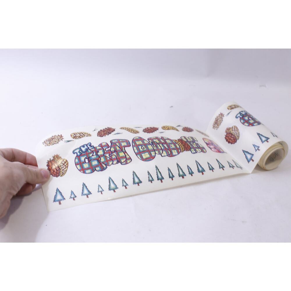 The Great Outdoors, Sticker Roll, Forest Theme, Wood Motif, Party, Holiday Decor